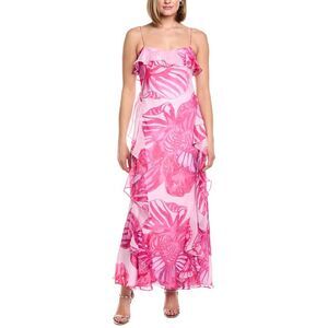 Amur Womens Celsey Flower Gown, Pink